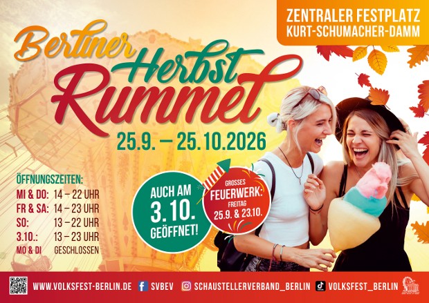 Berliner Herbst Rummel vom 25. September bis 25. Oktober 2026