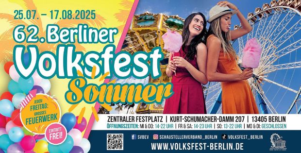 62. Berliner Volksfestsommer vom 25. Juli bis 17. August 2025